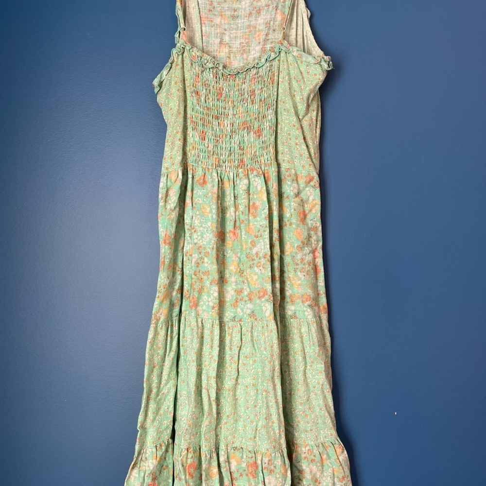 Art Class Textured Knit Fabric in Mint and Peach - Picture 7 of 10